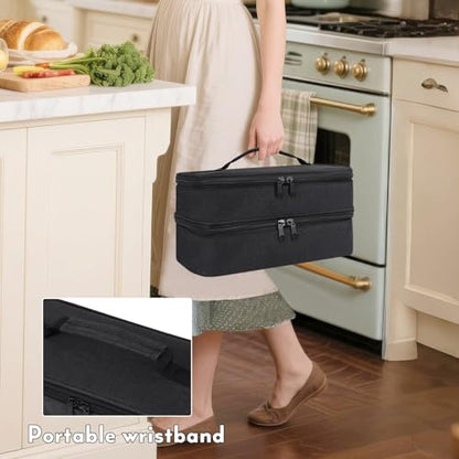 Hand Blender Storage Bag,Double-layer Hand Mixer Carrying Case for Kitchen