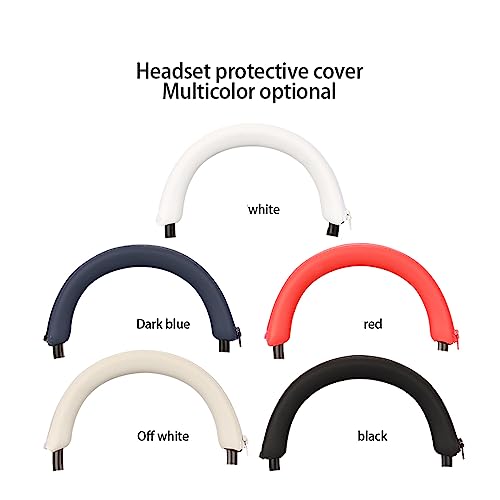 Protective Headband Cover Headband Cushions Silicone Sleeves Protectors with Zipper for WH-1000XM5 Earphone Cushions Headphone Protectors - color: dark blue