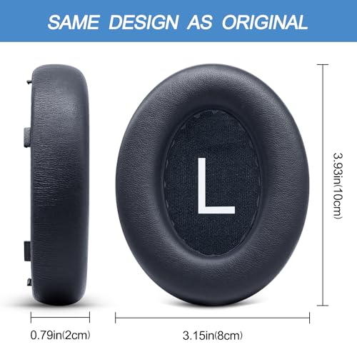 GEVO Ear Pads Replacement for Bose NC700, Blue | Earpads for Bose Noise Cancelling Headphones 700, Soft Protein Leather, High-density Memory Foam - color: Blue