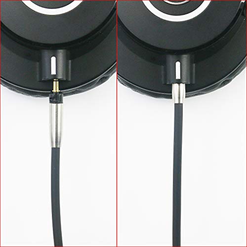 Replacement Audio Cable Upgrade Headphone Cord with Lock Connector Compatible with Audio Technica ATH-M50x, ATH-M40x, ATH-M70x, ATH-M60x Headphones 2meters/6.6feet - size: 2.0meters/6.6feet
