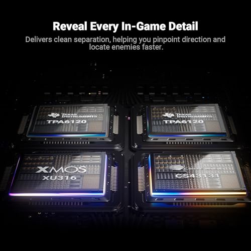 Fosi Audio C3 Gaming DAC Amp for PC, USB Headphone Amplifier with 7.1 Surround Sound, Desktop Volume Control, Footstep Enhancement, Compatible with PS5, Switch, Laptop, Headset for FPS