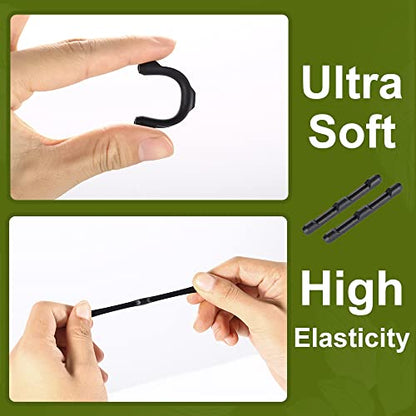 16 Pairs Eyeglasses Temple Tips, Silicone Eyeglasses Retainers Sleeve Retainer Anti-Slip Safety Eyewear Retainers Spectacle Stay For Eyeglasses, Sunglasses, Reading Glasses (White Temple Tip) - color: White Temple Tip