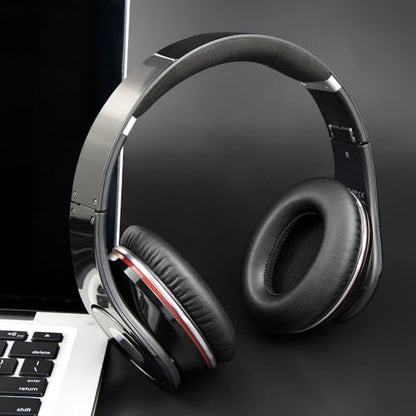 SOULWIT Replacement Ear Pads Cushions for Monster Beats Studio 1.0 (1 st Gen) Headphones by Dr. Dre (Do Not Fit Studio 2 and Studio 3), Earpads with Soft Protein Leather (Black) - color: Black