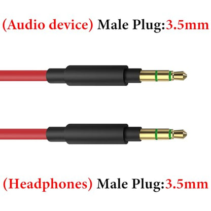GEEKRIA Audio Cable Compatible with Beats Studio Pro/3/2, Solo 4/3/2, Mixr, Pro Headphones, 1/8" (3.5mm) to 3.5mm Aux Replacement Stereo Cord (4 ft/1.2 m)