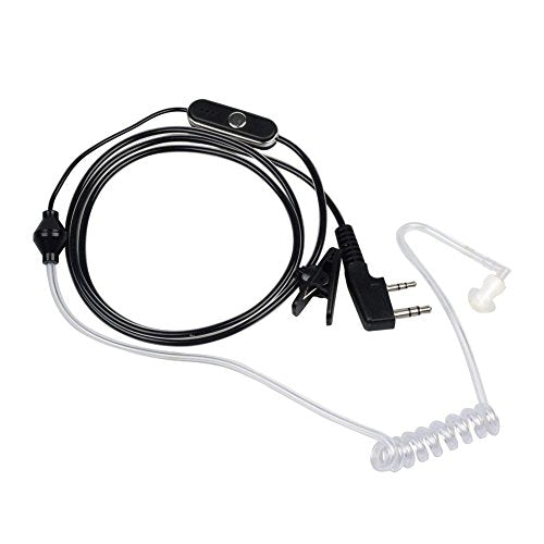 Walkie Talkies Earpieces (10 Packs) for Baofeng UV-5R BF-888S Retevis H-777 Kenwood PUXING with 2 Pins Acoustic Tube Headset with Mic