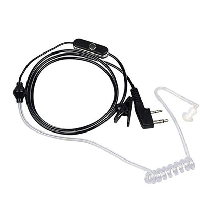 Walkie Talkies Earpieces (10 Packs) for Baofeng UV-5R BF-888S Retevis H-777 Kenwood PUXING with 2 Pins Acoustic Tube Headset with Mic