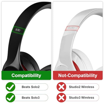Metal Hinge Headband Connector Repair Parts Kit Compatible with Solo3 Solo 3.0 Solo 2.0 Wireless Over-Ear Headphones (White)