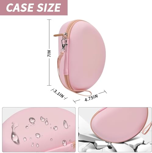 COMECASE Case for Beats Solo 4/Studio Pro Headphones with Mesh Pocket | Water-Resistant Hard Shell, Mesh Pocket for Cables, Travel Storage, Fits Solo 2/3, Solo Pro and Studio3, Cloud Pink, Bag Only - color: Pink