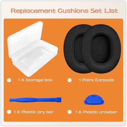 Replacement Ear Pads for Skullcandy Crusher Wireless, Crusher EVO, Crusher ANC, Hesh3, HeshEVO, HeshANC, Venue ANC Headphones, Earpads Ear Cushions Ear Cups Cover Repair Parts (WF Black) - color: WF Black