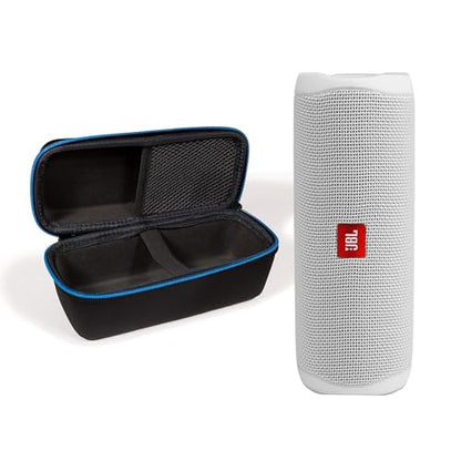 JBL Flip 5 (White) + Bundle with divvi! Protective Hardshell Case - color: White