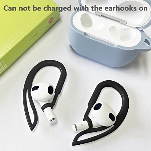 Ear Hooks Compatible with AirPods 3rd Generation [Multi-Dimensional Adjustable] YINVA Accessories Compatible with AirPods Pro AirPods 3 2 1 Gen(Black) - color: Black