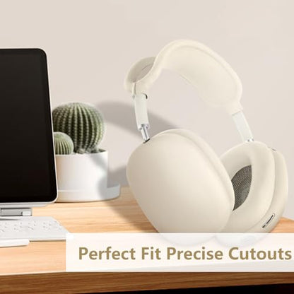 3-in-1 Silicone Case Cover for AirPods Max 2/AirPods Max Headphones, Apple AirPod Max Accessory Protective Cover, Headband/Ear Cups/Ear Pad Covers, Anti-Scratch and Sweatproof (All Starlight) - color: All starlight