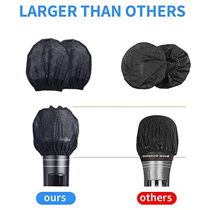 240Pcs Mic Covers Disposable Non-Woven Mic Cover Mic Microphone Windscreen & for Karaoke