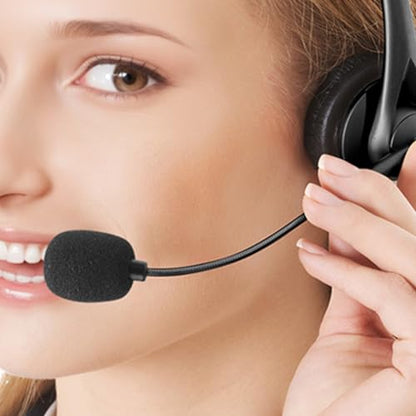 On Ear Corded Headphones with Built in Microphone 3.5mm Connection Comfortable for Music Calls Learning and Office Use
