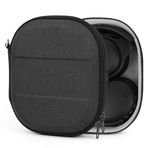 Geekria Shield Headphones Case Compatible with Skullcandy Hesh Evo, Crusher ANC 2/Evo, Venue and More, Replacement Hard Shell Travel Carrying Bag with Cable Storage (Dark Grey)
