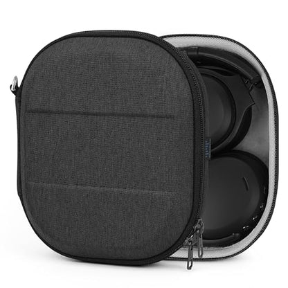 Geekria Shield Headphones Case Compatible with Skullcandy Hesh Evo, Crusher ANC 2/Evo, Venue and More, Replacement Hard Shell Travel Carrying Bag with Cable Storage (Dark Grey)