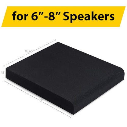 Studio Monitor Isolation Pads suitable for 6.5, 7 and 8 Inches Large Speakers | Reduce Vibrations and Fits most Stands - Pair | SMPad 8 - size: for 6''-8'' Speakers