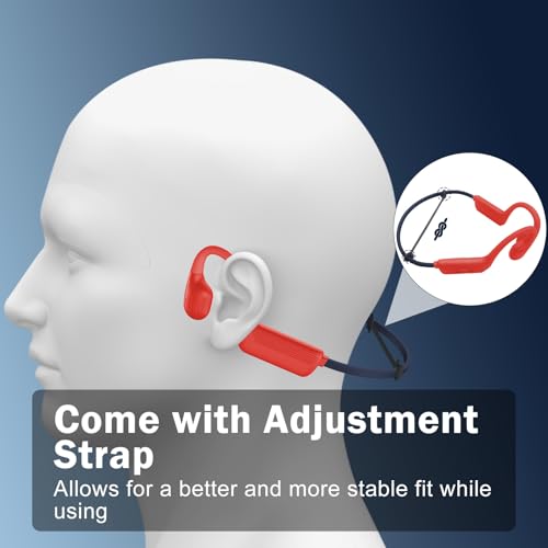 Swimming Headphones-Bone Conduction Headphones, IP68 Waterproof Open Earphones, LiteSurge Bluetooth 5.4 Underwater Sport Earbuds with 32 GB MP3 Memory for Swimming, Marathon-Neon Orange