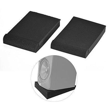 Speaker Isolation Foam Pads 2 Sets Angled Design Max. 11 * 7.4 Inch Usable Area Ideal for Professional Recording Studios