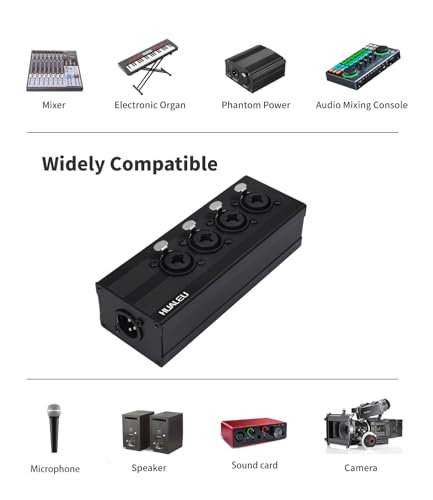 3Pin XLR 1 Male to 4 Female Splitter,4 Way 1/4 TRS& XLR Input to one-Output Parallel Connection Adapter,Four 6.35mm Microphone inputs Converted to one Output - color: XLR 1 F TO XLR+1/4 F