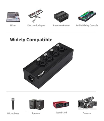 3Pin XLR 1 Male to 4 Female Splitter,4 Way 1/4 TRS& XLR Input to one-Output Parallel Connection Adapter,Four 6.35mm Microphone inputs Converted to one Output - color: XLR 1 F TO XLR+1/4 F