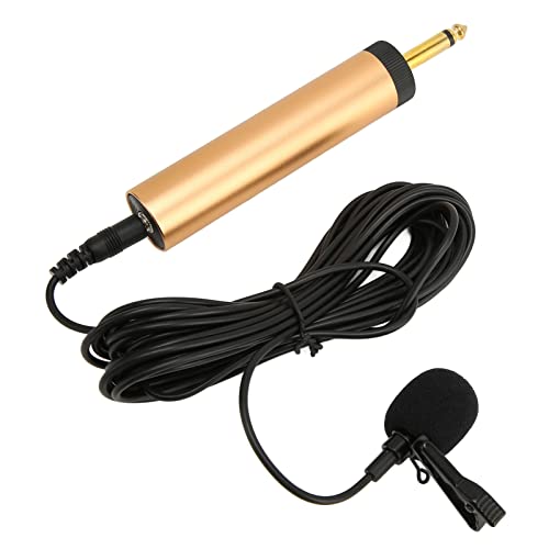 3.5mm Wired Lavalier Microphone Portable Omnidirectional Condenser Clip On Mic for Videos and Interviews 16.4ft Long Cable