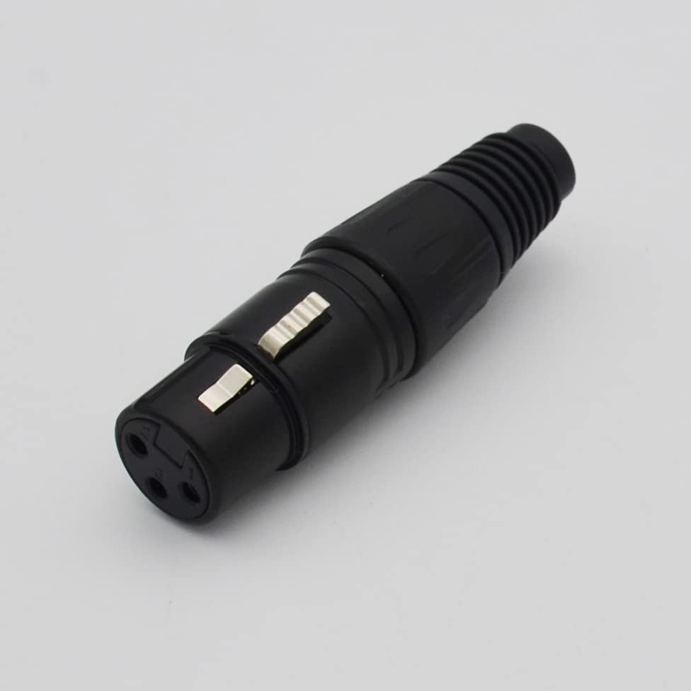 XLR Cable 3ft XLR Male to Female Black Balanced Microphone Cable - 2 Pack - size: 3