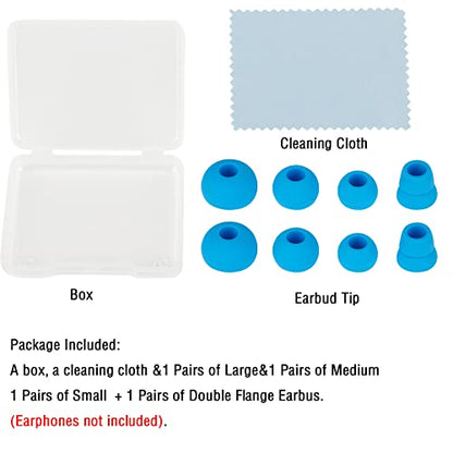 Silicone Earbud Tips Replacement Eartips Earbuds Cap Eartips Tips Compatible with Powerbeats 1/2/3 Wireless Beats by Dre Headphones,4 Pairs Ear Bud Tips - color: Electric Blue