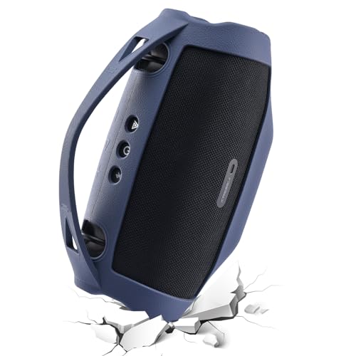 Silicone Cover Case Compatible with JBL Xtreme 4 Portable Bluetooth Speaker, Waterproof Soft Skin Silicone Protective Case for JBL Xtreme 4 Bluetooth Speaker Accessories (Blue) - color: Blue