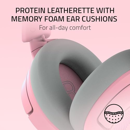 Razer Kraken Kitty V3 Pro Wireless RGB Gaming Headset, Pink - color: Quartz Pink