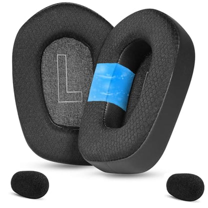 Cooling Gel Ear Pads Replacement Ear Cushions Compatible with Logitech G733 G535 G335 Lightspeed Wireless Gaming Headset Earpads Ear Cups with Breathable Ice Silk Fabric (MF Black)