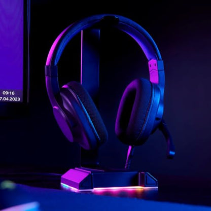 uRage Micro Gaming Headset (Over-Ear Gamer Headset, DTS X Certified, Micro Flip to Mute, Removable USB-A Uflex Cable, Optimised PC and PS5 Headset Microphone) Black