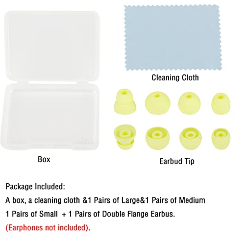 Replacement Eartips Earbud Rubber Tips Compatible with Powerbeats Pro Beats Wireless Earphone Headphones,4 Pairs(Yellow) - color: yellow