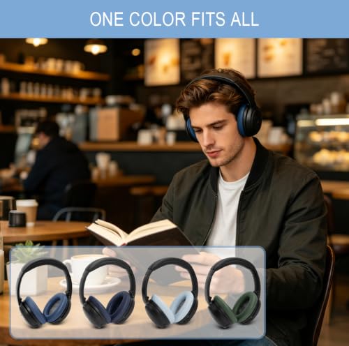 GEVO Premium Replacement Ear Pads for Bose QC35 & QC35ii -Twilight Blue | Fits QuietComfort 35 & 35ii / SoundLink 1&2 AE（Over-Ear）- Soft Protein Leather · Adaptive Memory Foam and Extra Durable - color: Twilight Blue