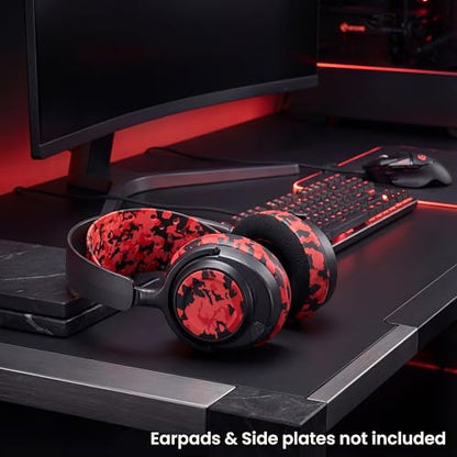 WC HeadbandZ Arctis Nova V2 - Upgraded Wide Silicone Headband Compatible with Arctis Nova Headsets by Wicked Cushions | Wider Weight-Distributing Design, Softer Flexible Silicone | Red Camo - color: Red Camo