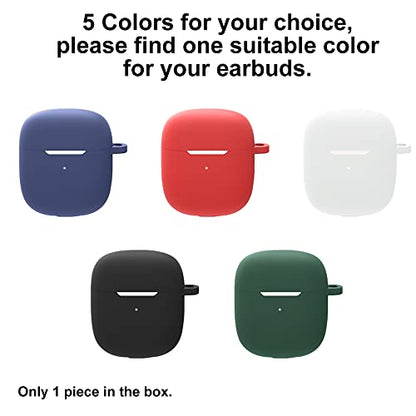 Silicon Case Cover Compatible with Jxrev J51 Wireless Earbuds, Protective Skin with Keychain, with Hole for Charging