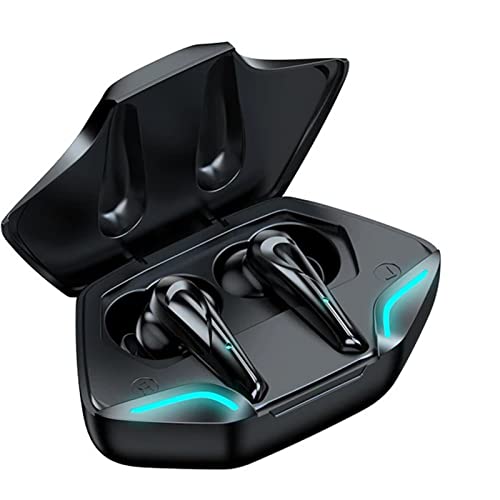 Diyeeni Gaming Earbuds Bluetooth Wireless Low Latency Stereo Headphone with Noise Cancelling Microphone, IP67 LED Charging Case, HiFi Sound Earbuds for iOS Games Phone (K55)