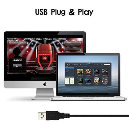 Microphone with LED Light for PC Computer Laptop Notebook Desktop Gaming Chatting Noise Reduction