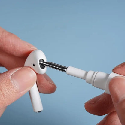 1PC Earbuds Cleaning Pen, 3in 1 Multifunction Cleaner Kit with Soft Brush for Wireless Earphones Headphones Charging Box Accessories, Computer, Keyboard, White - color: White