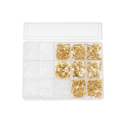 640Pcs 2.8/4.8/6.3mm Crimp Terminal Block Assortment Kit | Quick Splice Male and Female Wire Spade Connector for Car Audio Speaker Electrical Wiring
