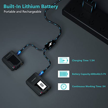 KIMAFUN Wireless Lavalier Microphone for Camera, Lapel Mic System for Vlogging Video Recording KM-G50-1 - size: 3.5MM-1Tx1Rx