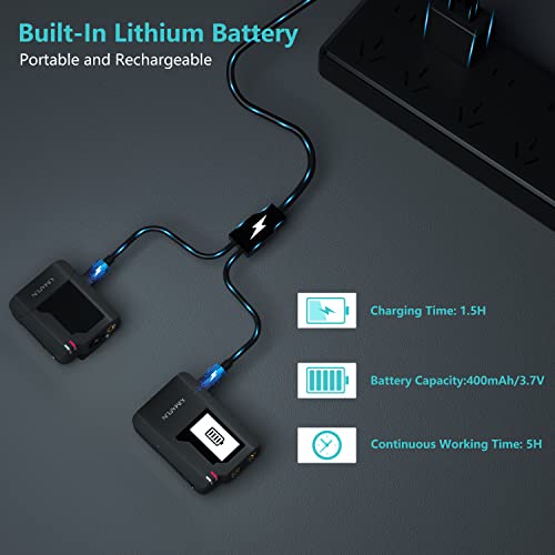 KIMAFUN Wireless Lavalier Microphone for Camera, Lapel Mic System for Vlogging Video Recording KM-G50-1 - size: 3.5MM-1Tx1Rx