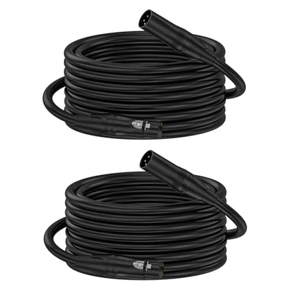 XLR Cables - 10 ft 2 Pack Gold-Plated 3-pin XLR Speaker & Microphone Balanced Cable - style: 10FT-2PACK-XLR Cables