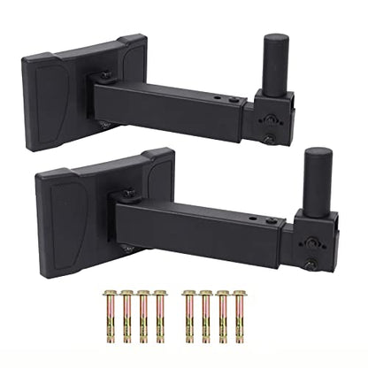 Heavy Duty Speaker Wall Mount, Swivel and Tilt, 2 Packs | Holds up to 100lbs,Speaker Wall Mount Bracket Design for Professional Audio, Screw Hidden ,HD-339, Black - style: HD-339