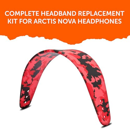 WC HeadbandZ Arctis Nova - Silicone Headband for Arctis Nova Headsets | Made by Wicked Cushions | Enhanced Flexibility, Comfort & Style, Matching Earpad Designs | Red Camo - color: Red Camo