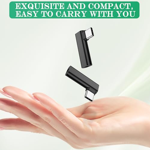 90 Degree USB C to 3.5mm Headphone Adapter,90 Degree Type C Male to 3.5mm Female Aux Audio Dongle Converter,for Devices with Type-C Interface (A) - style: A