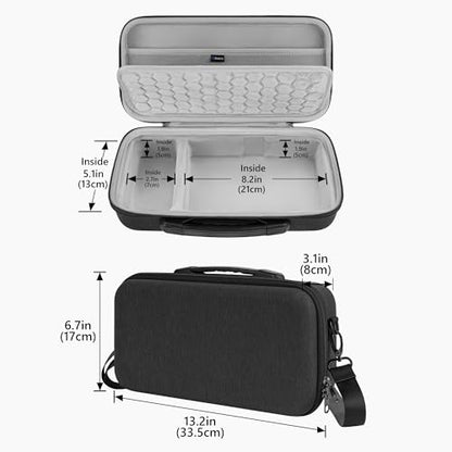 GEEKRIA Audio Interface Carrying Case, Hard Shell Travel Bag Compatible with MOTU M2 / M4, M-Audio M-Track Duo/M-Track Duo HD, Behringer Pro VS Mini/JT Mini, Stylophone GENX-2 (Dark Gray)