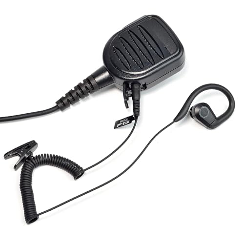 HYS 3.5mm Single Receive-Only Earpiece with Comfort Earbud Earhook | Headset with Earbud Audio Kit For Two-Way Radios,Transceivers&Speaker Mics Jacks/for Police Security and Law Enforcement Use