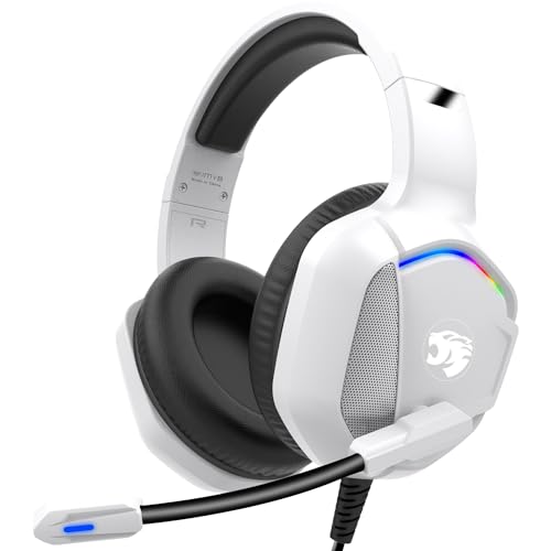 IMYB A36 Gaming Headset with Mic Stereo Headphones for Pc, PS5, Xbox - color: White