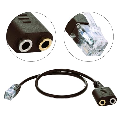 RJ9 to 3.5mm Audio Adapter for Cisco IP Telephones - Headset Converter Compatible with 9961, 7940, 7941, 7942, 8841, 8845, 9941 | Model PH35-RJ9 (Headphone and Microphone Jack) - color: Headphone and Microphone Jack